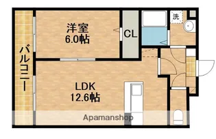 パークサイド中田Ⅱ【3階】の間取り