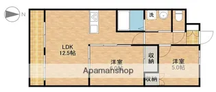 ラ・フォーレ初生【2階】の間取り