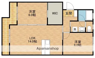 ボヌール片岡Ⅱ【2階】の間取り