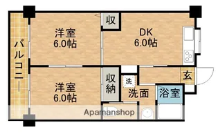 YOU STAGE SHIKATANI【402号室】の間取り