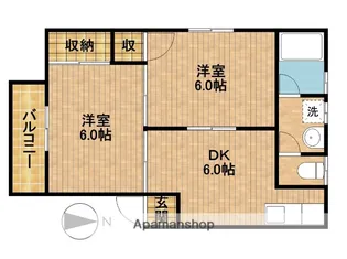 コーポグリーンタウン【1階】の間取り