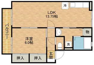 メルベーユA【2階】の間取り