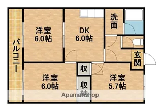 リバティー ハイツ【2階】の間取り