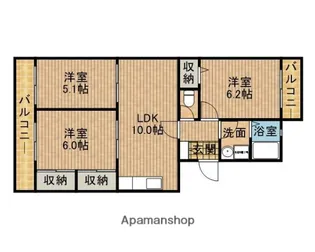 シャルマンKOGAWA【2階】の間取り