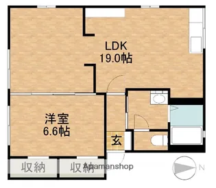 ディアス・ブリッツァB【1階】の間取り