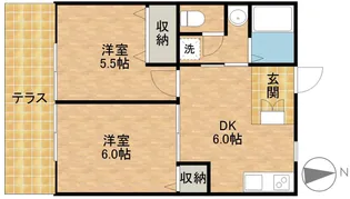 シティハイム香【1階】の間取り