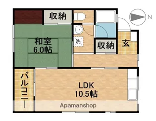 コーポHARADA【2階】の間取り