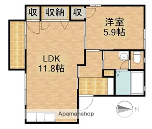 ウィングA【1階】の間取り