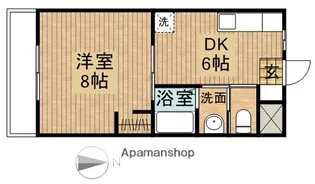 シャンブル24【3階】の間取り