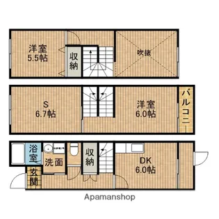 FRERE CHAMBRE【1階】の間取り