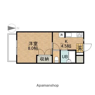 ラ・ヴィクレール【107号室】の間取り