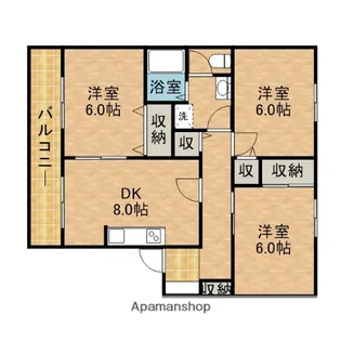 バラージュ【101号室】の間取り