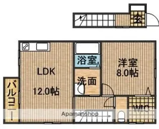 プリメーラⅡ【2階】の間取り