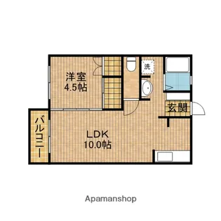 メゾン大栄B【1階】の間取り