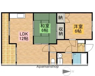 コスモスB・C【B202号室】の間取り