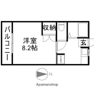 オーガスタBⅢ【208号室】の間取り