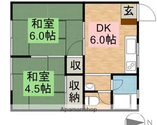 メゾンあずさ【2-C号室】の間取り