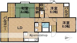 シェ・ジャルダン【105号室】の間取り