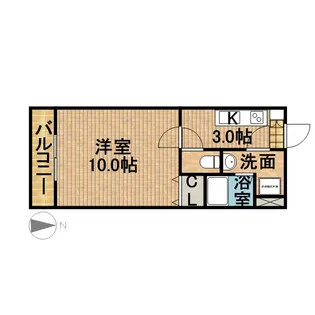 グロワール椿森【2階】の間取り
