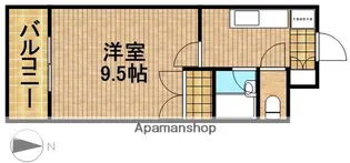 サンライズヒルズ【202号室】の間取り