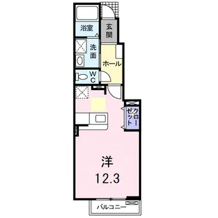 インペリアル ボヌール【103号室】の間取り