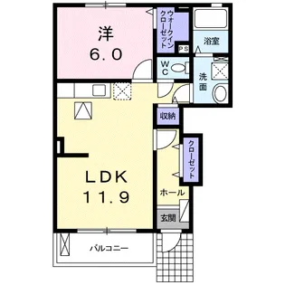 ル・ブリヤン【1階】の間取り