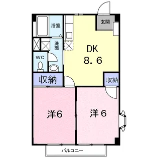 メゾン・ウエストサイド【1階】の間取り