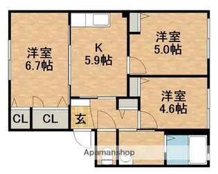 K・ハイツ【1階】の間取り