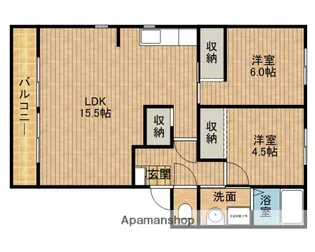 コーポ大屋敷C【2階】の間取り