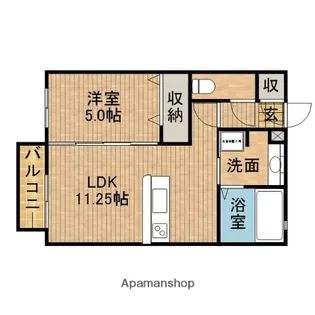 ラ・ヴィータフェリーチェ【1階】の間取り
