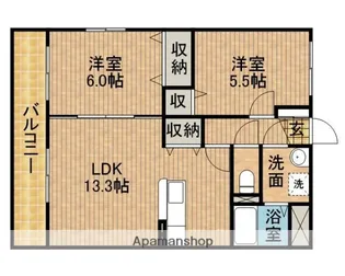 ユーミーイングリッシュ【203号室】の間取り