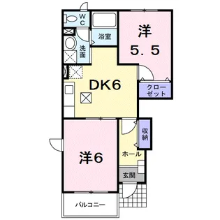 ボヌール【1階】の間取り