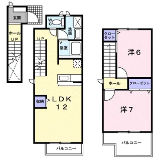プリムローズⅡ【2階】の間取り