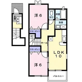 リーブ ホソエC【2階】の間取り