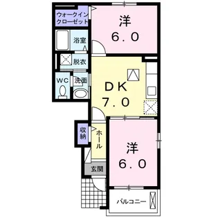 プリムローズ【1階】の間取り