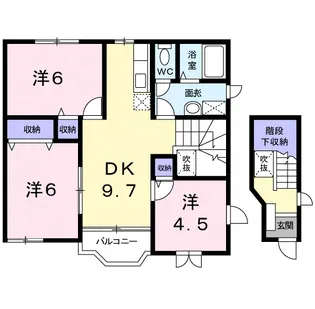ハイツ・カモ【2階】の間取り