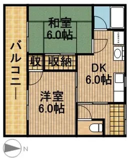 沢木ハイツ【102号室】の間取り