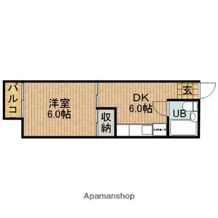 セジュール静波【203号室】の間取り