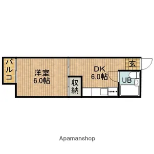 セジュール静波【106号室】の間取り