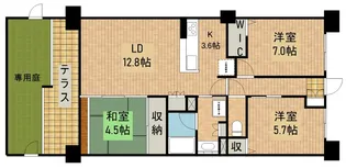 プレミスト浜松中山町【1階】の間取り