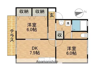 アルカディアC【2階】の間取り