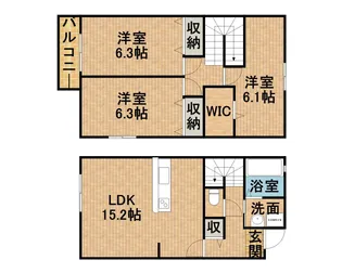 静岡県浜松市中央区西伊場町【一戸建】の間取り