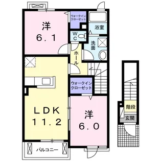 プラテリア【2階】の間取り