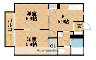 コーポ浜名湖【201号室】の間取り