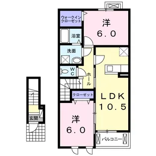 ギャラクシー G【2階】の間取り