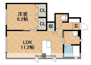 オレンジカウンティ【1階】の間取り