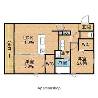 リヴェール【1階】の間取り