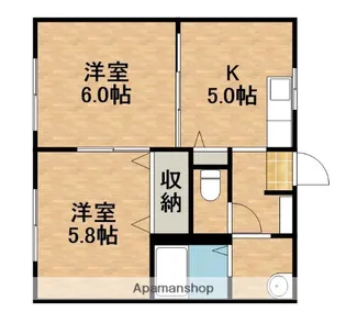 ハイツブルーム【1階】の間取り