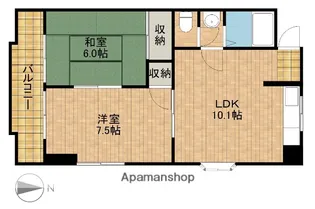 コーポスカイハイ【33号室】の間取り
