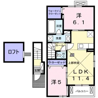 ベルフェリシア【2階】の間取り